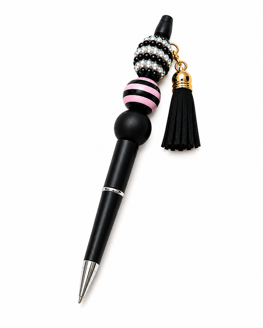 Midnight Blush Beaded Pen