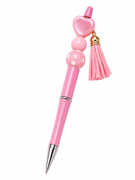 Blush Sweetheart Beaded Pen