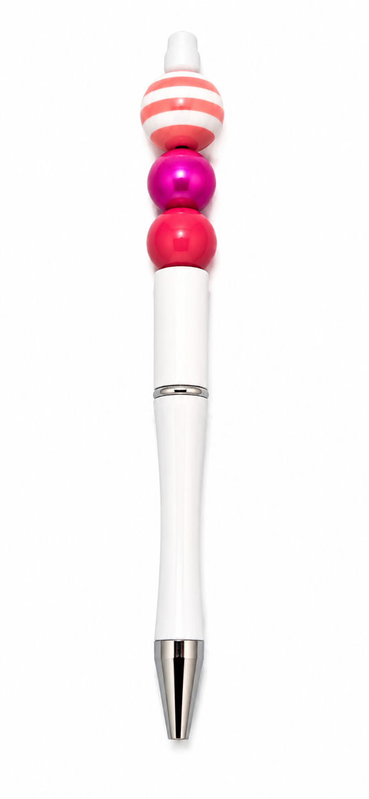 Candy Stripes Beaded Pen