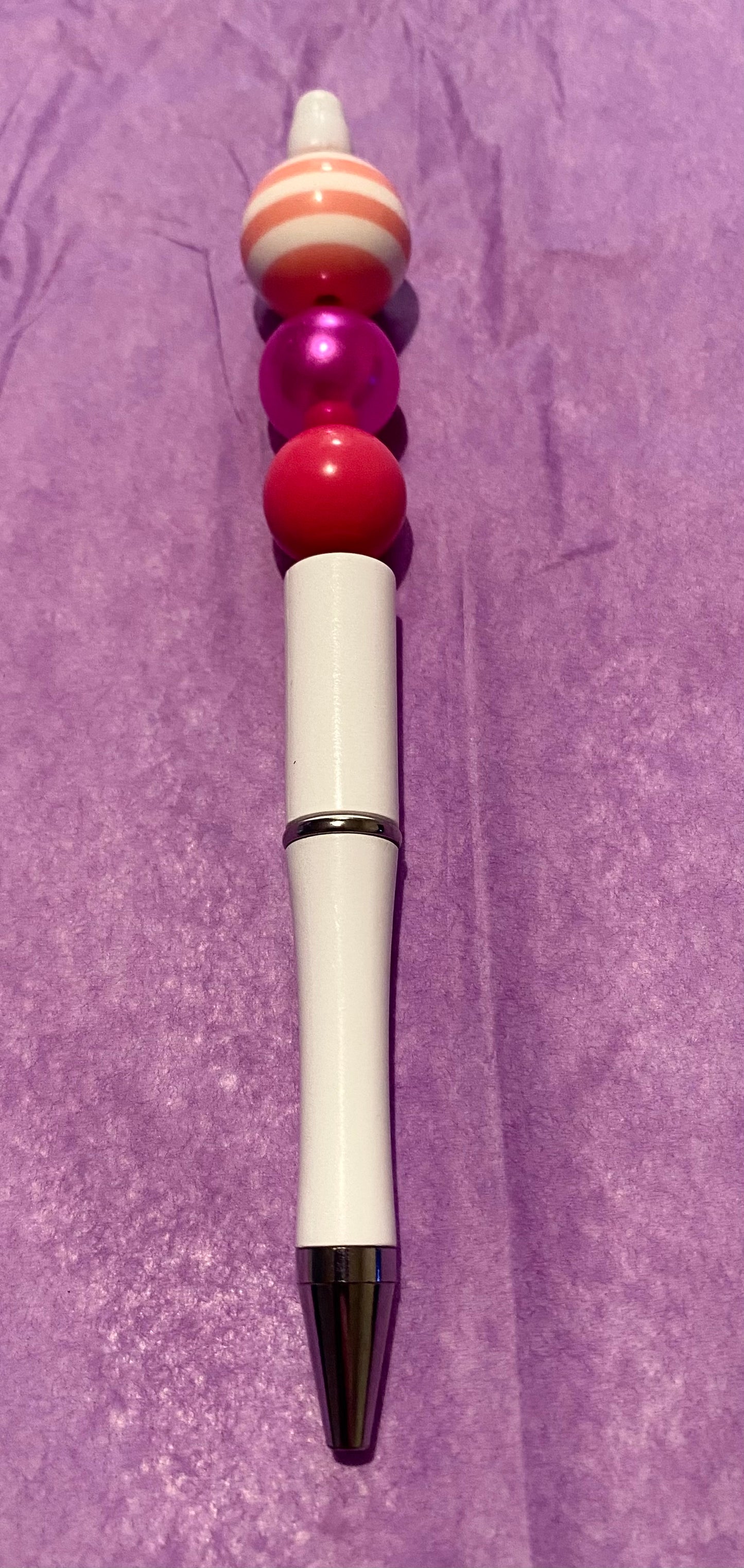 Candy Stripes Beaded Pen