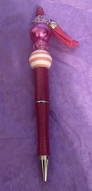 Sweet Stripes Beaded Pen