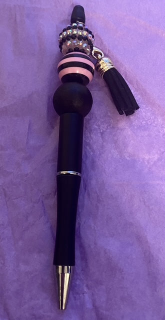 Midnight Blush Beaded Pen