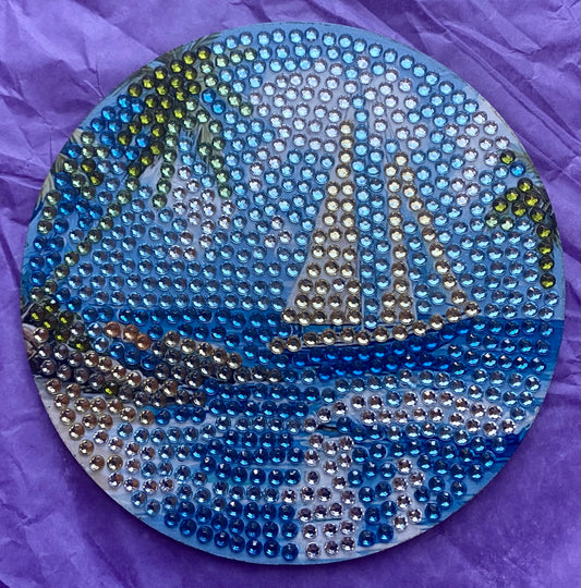 Sailboat Diamond Art Coaster