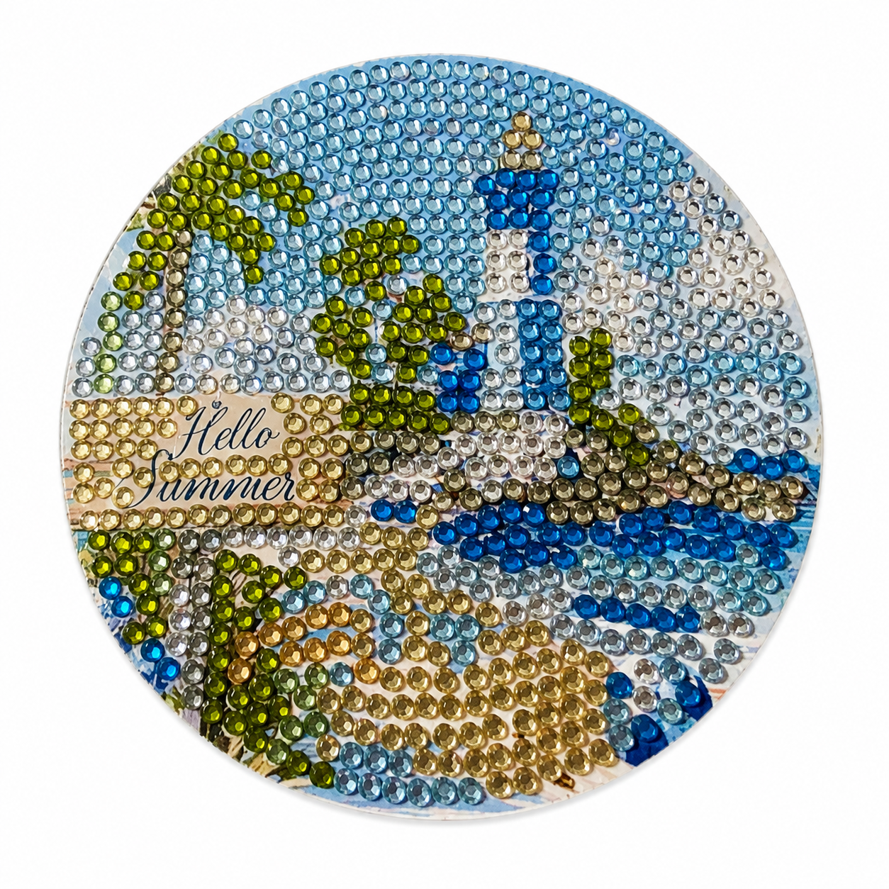 Hello Summer Lighthouse Coaster