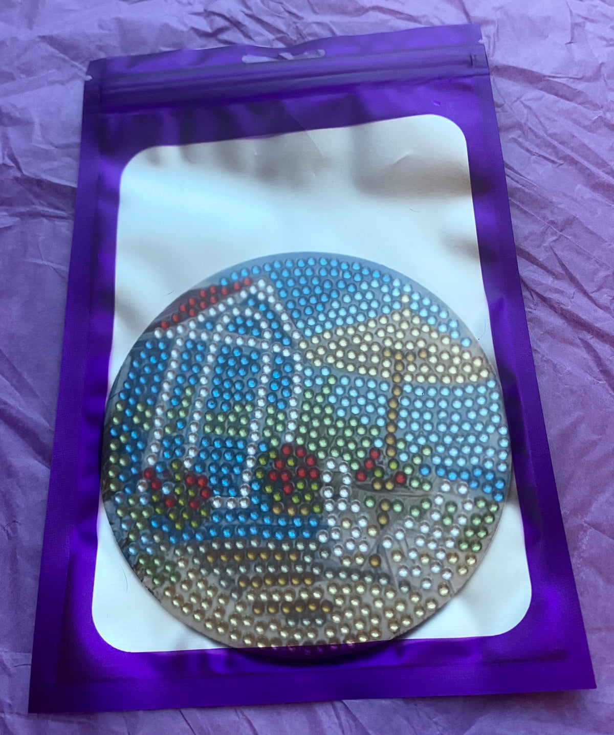 Beach Gazebo Diamond Art Coaster