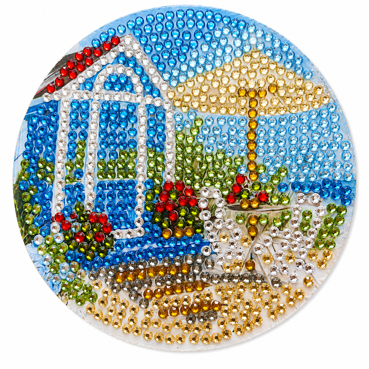 Beach Gazebo Diamond Art Coaster