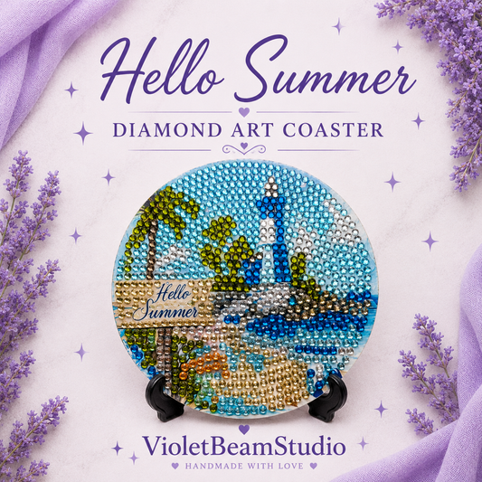 Hello Summer Diamond Art Coaster
