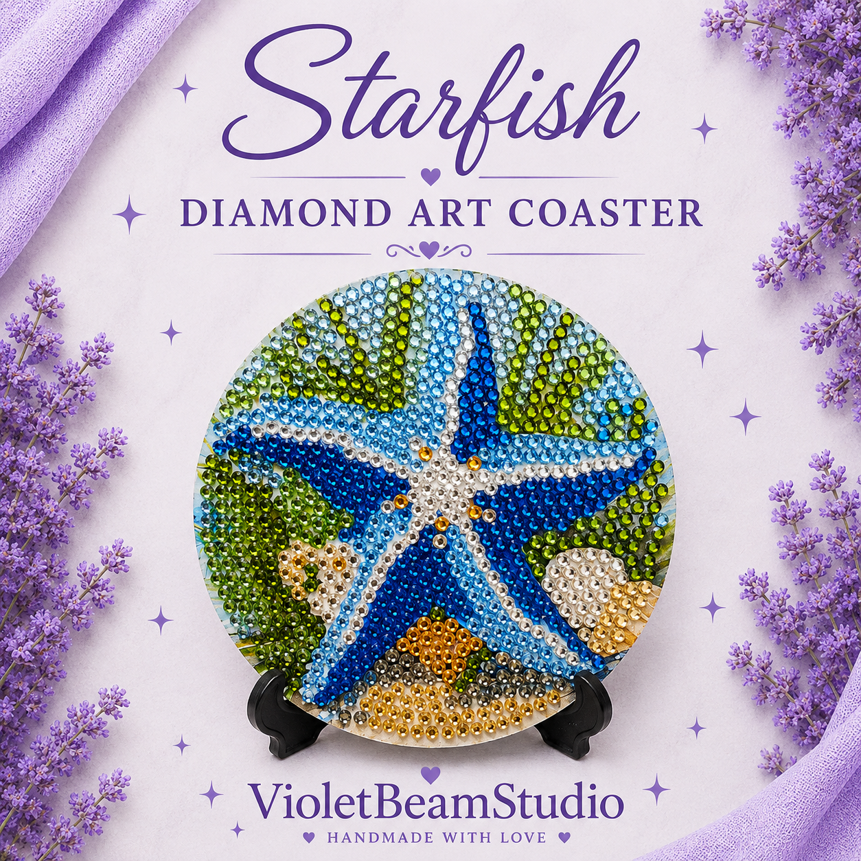 Starfish Diamond Art Coaster