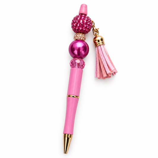 Pink Glam Beaded Pen