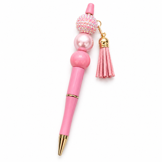 Pink Shimmer Beaded Pen