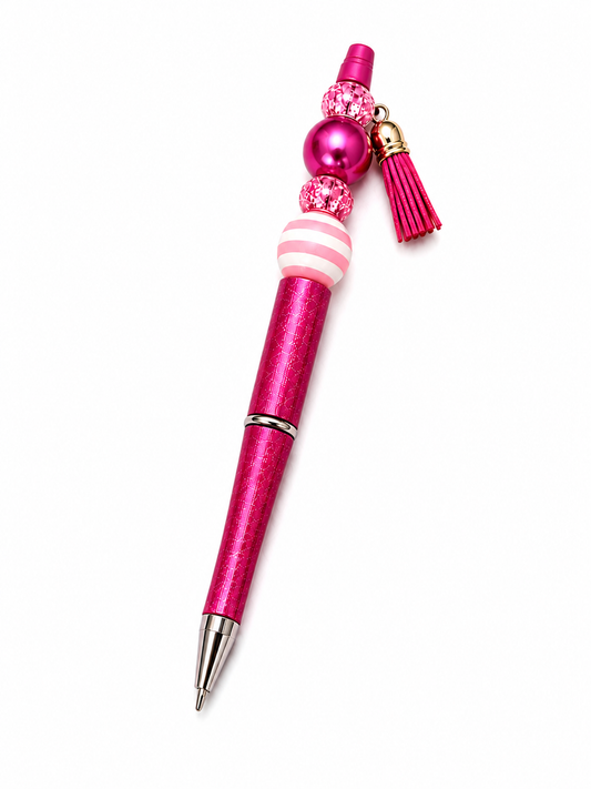 Sweet Stripes Beaded Pen