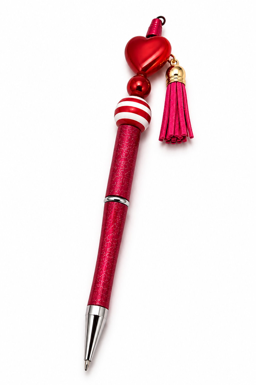 Sweetheart Stripes Beaded Pen