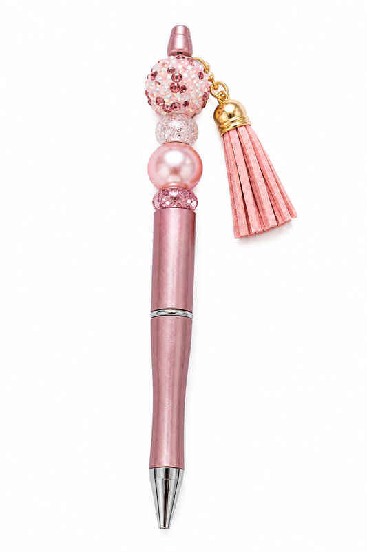 Blushing Sparkle Beaded Pen