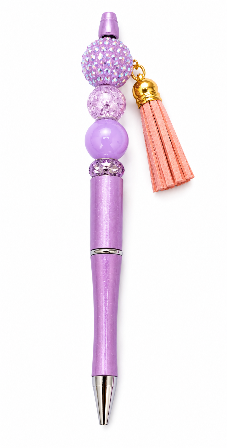 Lavender Glow Beaded Pen