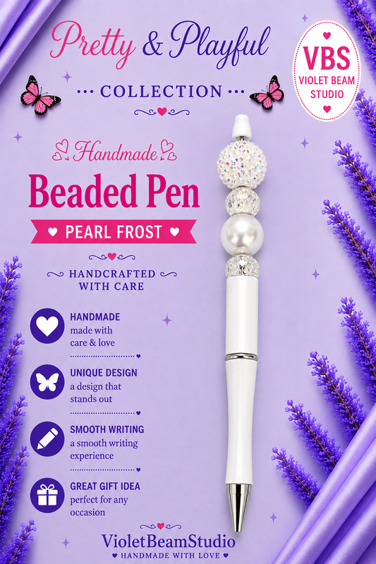 Pearl Frost Beaded Pen