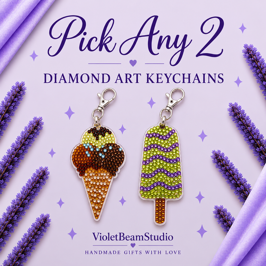 Pick Any 2 Diamond Art Keychains