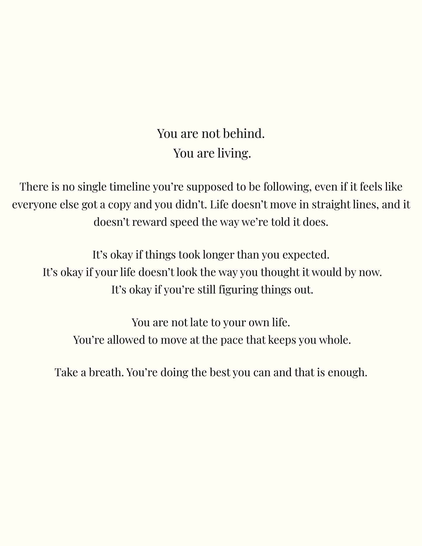 Reassurance page from digital journal for hard days