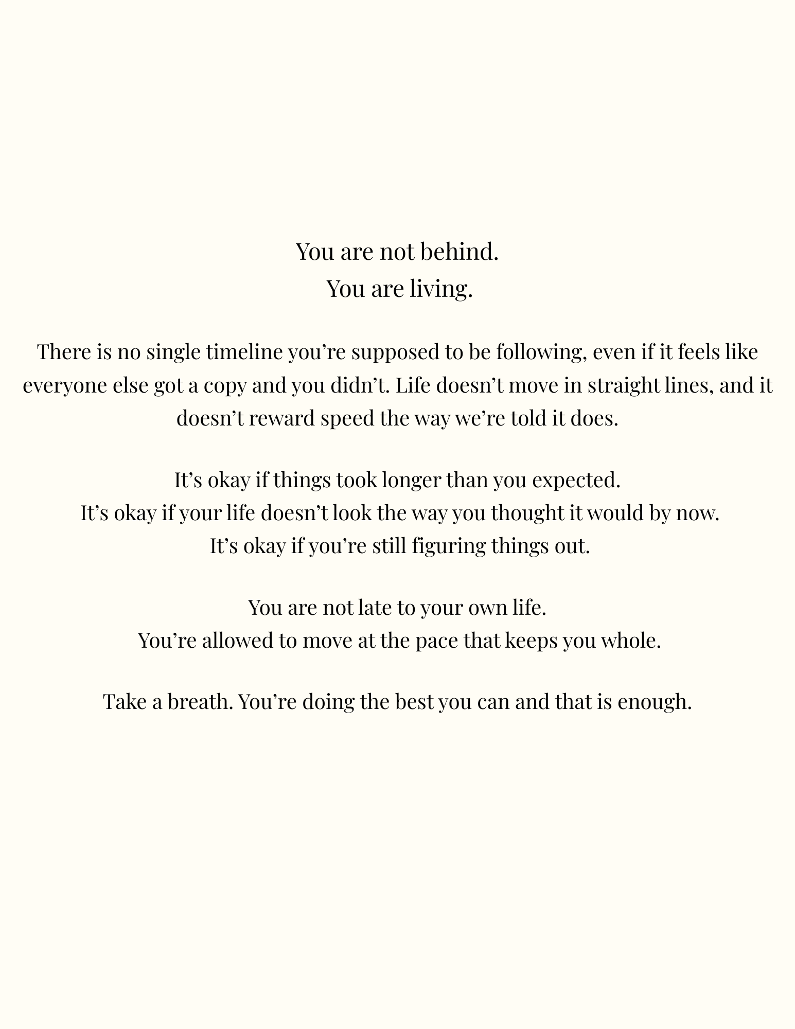 Reassurance page from digital journal for hard days