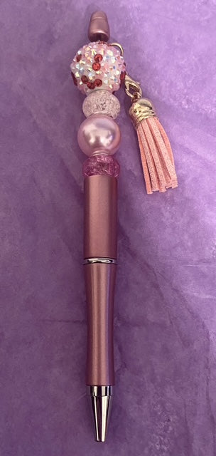 Blushing Sparkle Beaded Pen