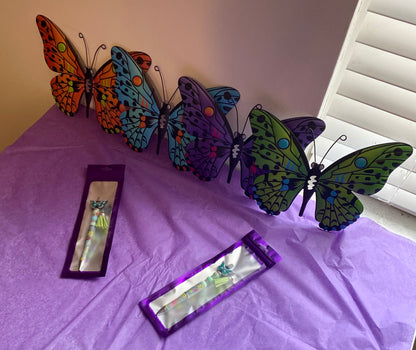 Butterfly Grove Handmade Beaded Floral Pen