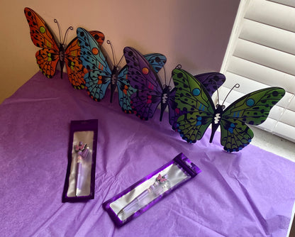Lavender Wings Handmade Beaded Pen