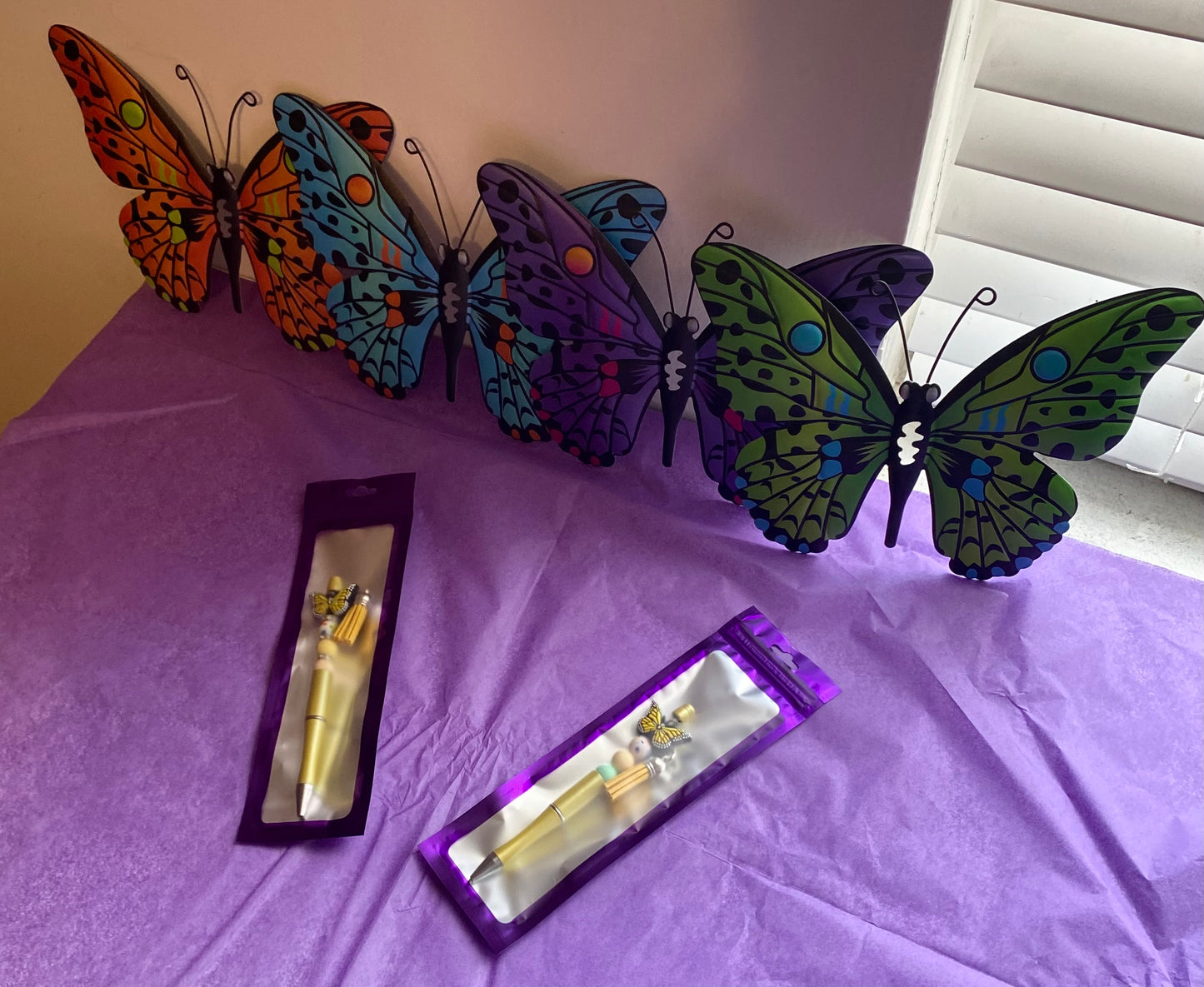 Sunshine Wings Handmade Beaded Pen