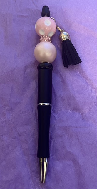 Midnight Dots Beaded Pen