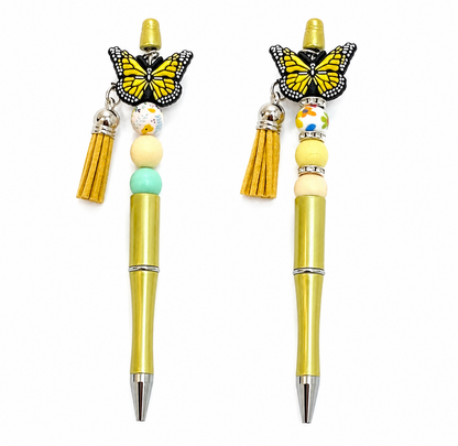 Sunshine Wings Handmade Beaded Pen