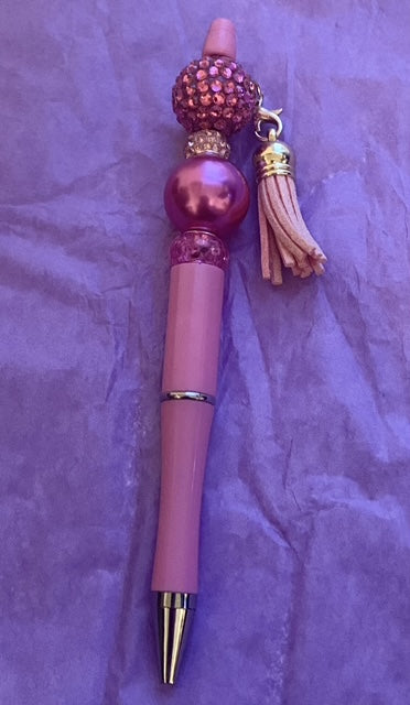 Pink Glam Beaded Pen