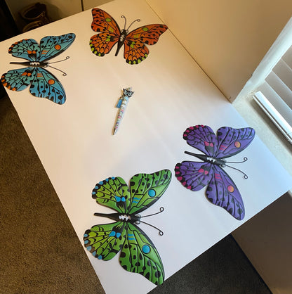 Butterfly Meadow Handmade Beaded Floral Pen