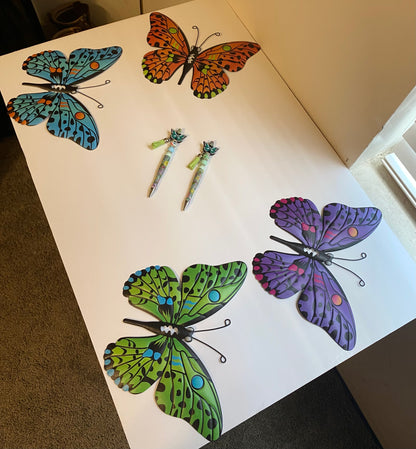 Butterfly Grove Handmade Beaded Floral Pen