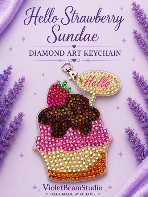 Pick Any 2 Diamond Art Keychains